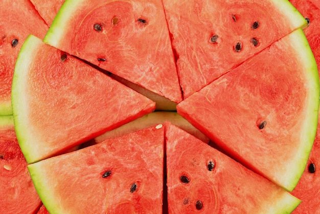 Saftige Wassermelonenscheiben Hintergrund