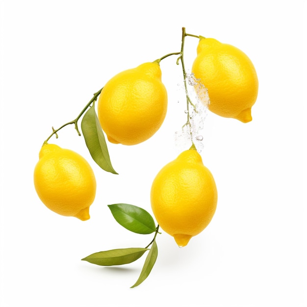 saftige Zitrone mit Ast