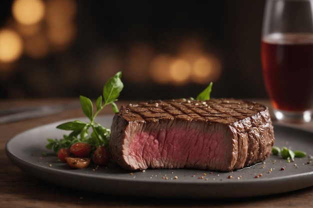Foto saftiges gegrilltes steak in nahaufnahme