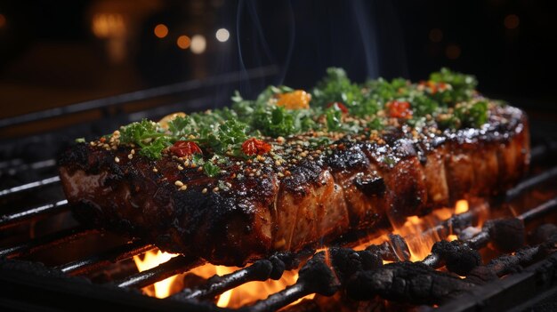 Saftiges Rindersteak auf dem Grill