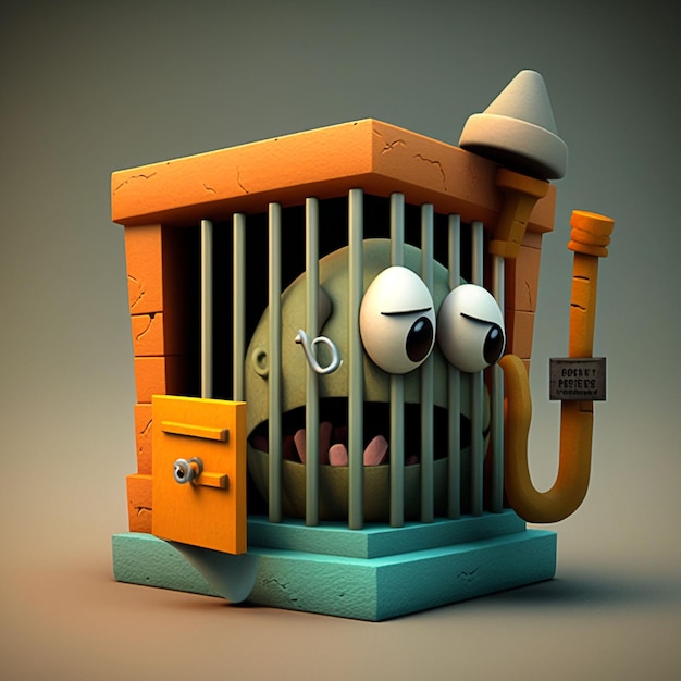 Sag Nein zu Tabak 3D Cartoon Illustration Generative ai