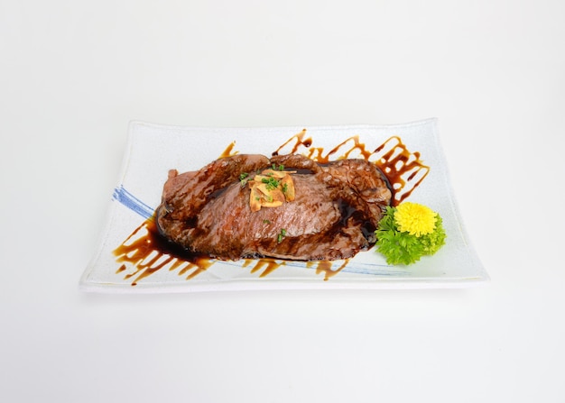 Saga-Wagyu-Rindfleischscheibe mit Teriyaki-Soße