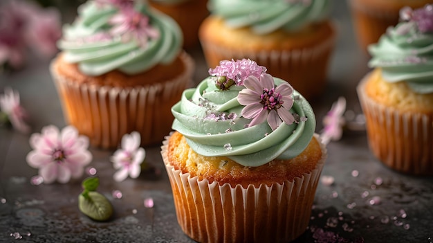 Sage Green Frosting Decadente Delicias de pasteles caseros con salvia batida