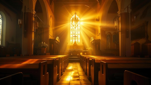 La sagrada soledad abraza la paz en un santuario católico