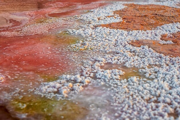 Sahara-Wüste Salzsee Tunesien Salz Nahaufnahme in der Salzwüste