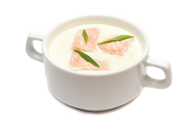 Sahnesuppe mit Lachs