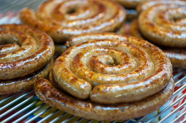 Sai Aua (Northern Thai Spicy Sausage), Chiang Mai, Tailândia