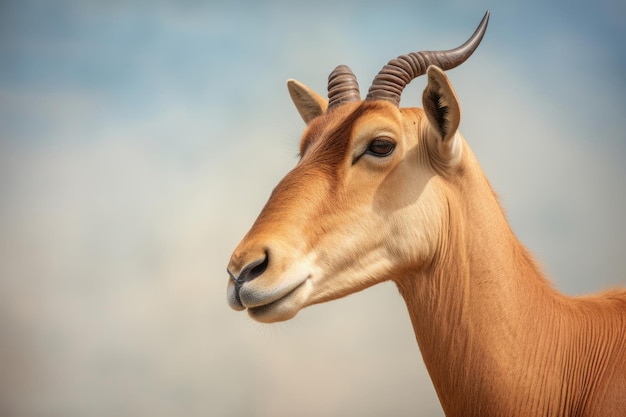 Saiga-Antilope aus nächster Nähe