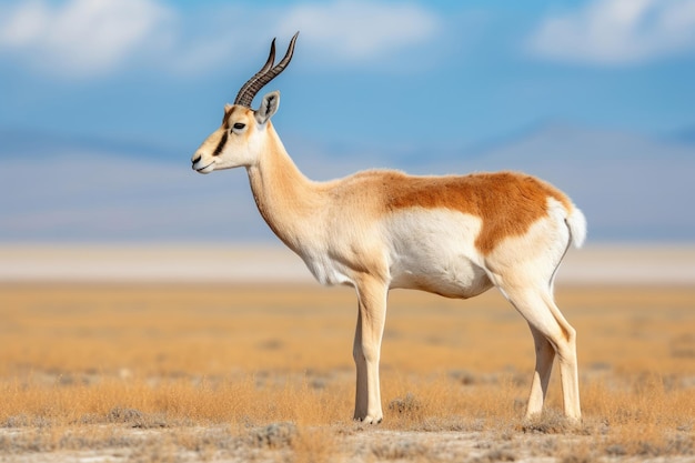 Saiga-Antilope in der Steppe