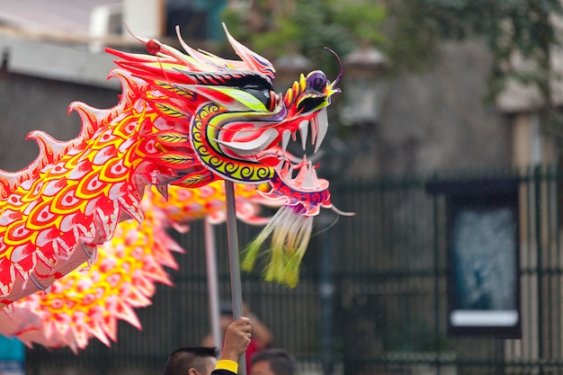 Foto saint denis isla reunión 07 de agosto de 2015 baile del dragón durante el festival guan di