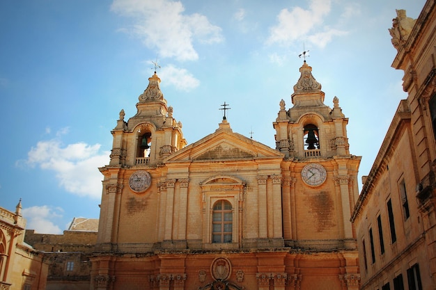 Saint Pauls Cathedral, entworfen vom Architekten Lorenzo Gafa in Mdina, Malta