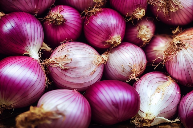 Saisonaler Vegetarier mit roten Zwiebeln