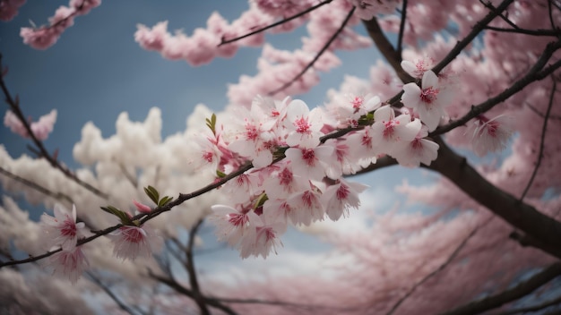 Sakura-Baum Sakura-Blume schöne Illustration digitale Kunst Japan