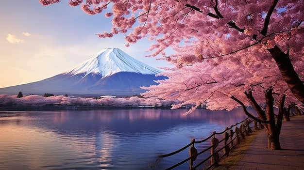 Sakura Landschaft japanischer Hintergrund