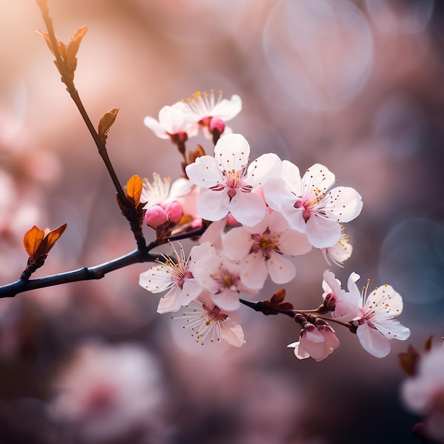 Sakura rosa en flor Decoración de primavera