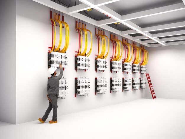 Foto sala de cableado eléctrico