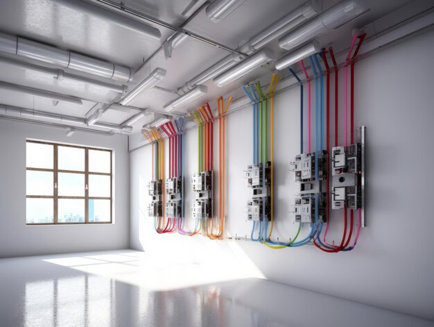 Sala de cableado eléctrico