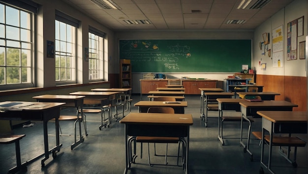 Foto sala de clase sin estudiantes sala de clase vacía