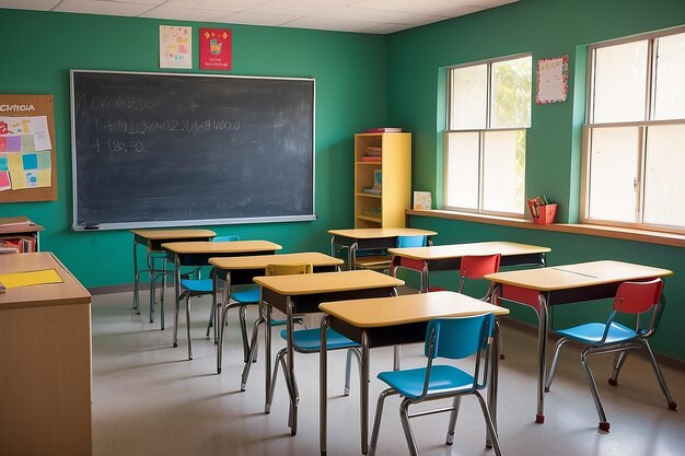 Sala de aula da escola das crianças