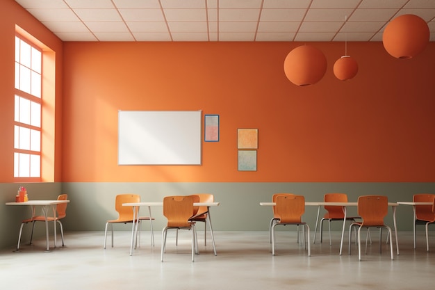 Sala de aula da escola infantil