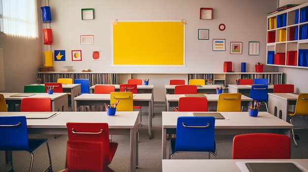 Foto sala de aula de ensino médio coreano