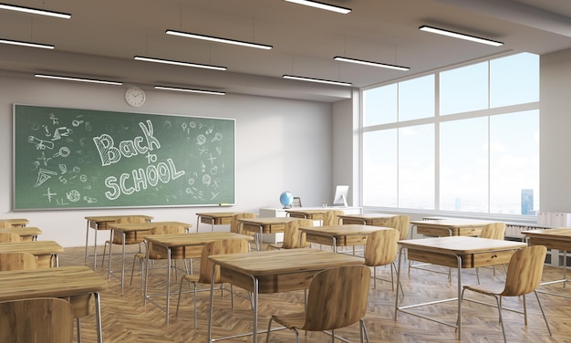 Sala de aula de madeira