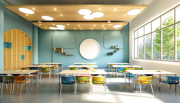 Sala de aula moderna na escola