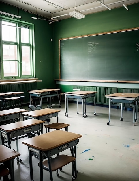 Sala de aula vazia da escola primária