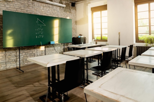 Foto sala de aula vazia