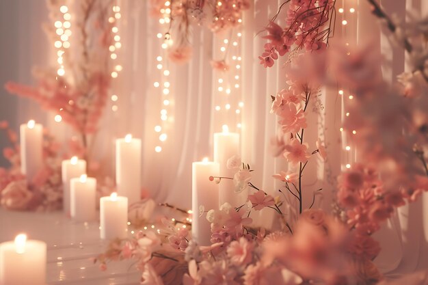 Foto sala de casamento decorada com flores ai gerado