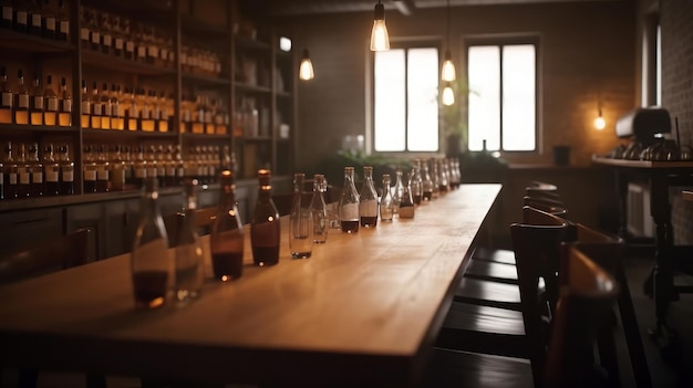 Sala de degustação de vinhos Uma sala ou espaço designado gerado por IA