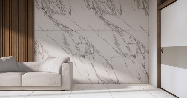 Foto sala de estar estilo minimalista moderno com sofá poltrona em azulejos chão de granito