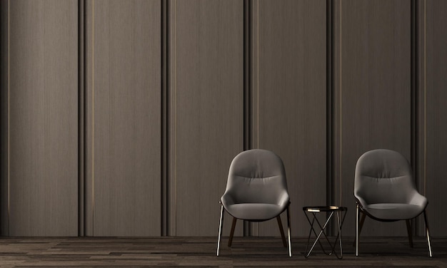 Sala de estar minimalista e design de interiores de fundo de textura de parede de madeira