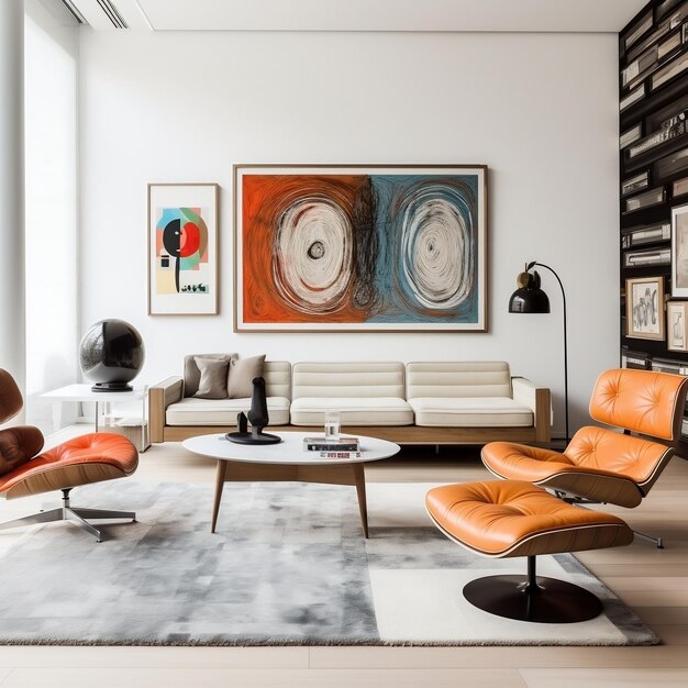 Foto sala de estar minimalista moderna