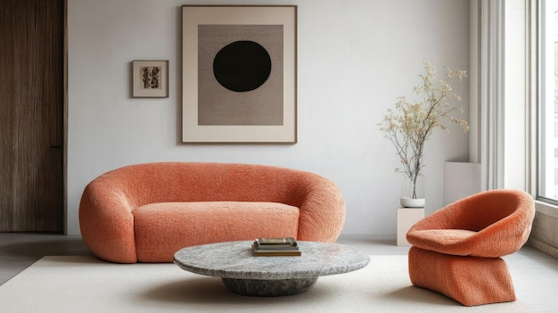 Sala de estar minimalista moderna