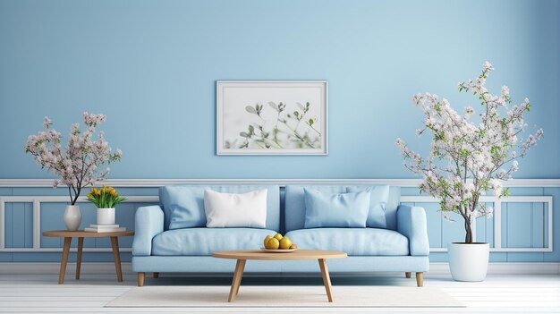 Sala de estar moderna branca com móveis de sofá
