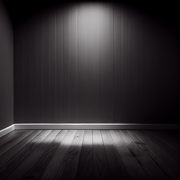 Sala de estúdio moderna escura para um produto de sessão de fotos ou imagem gerada por IA de publicidade de serviço
