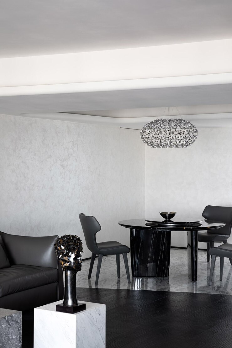 Foto sala de jantar minimalista moderna