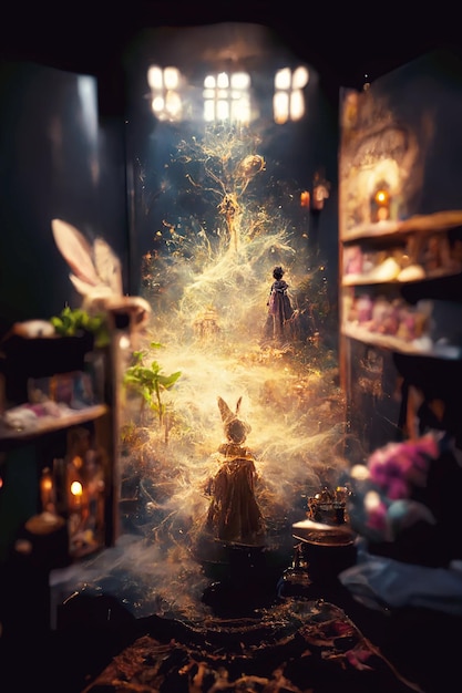 Foto sala do mundo mágico de conto de fadas