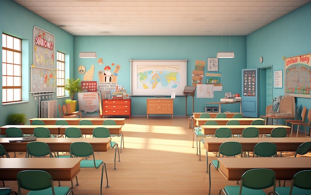 sala de la escuela realista