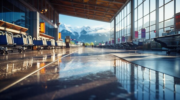 sala de espera en la terminal del aeropuerto