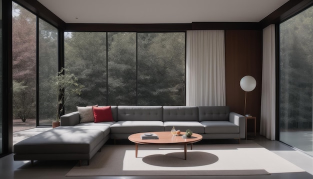 Sala de estar de diseño interior moderno
