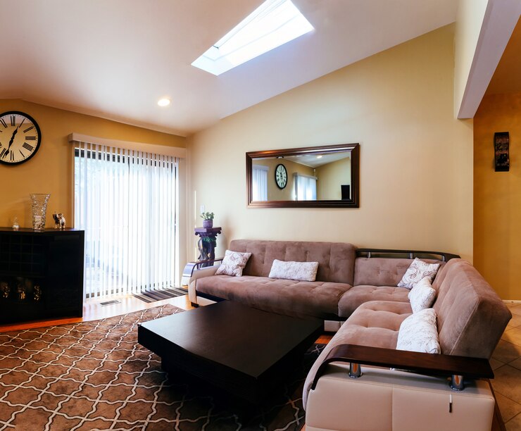 Foto sala de estar diseño de interiores en una casa nueva.