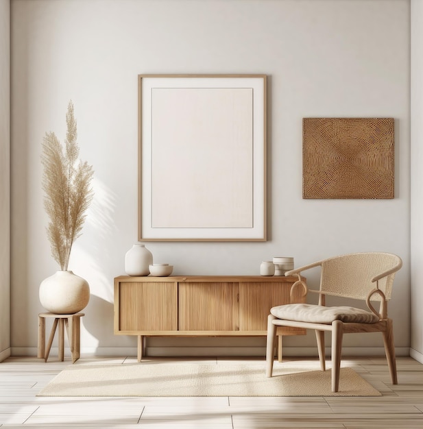 Una sala de estar con un gabinete de madera y un gabinete de madera con un marco blanco que dice "la palabra" en él.