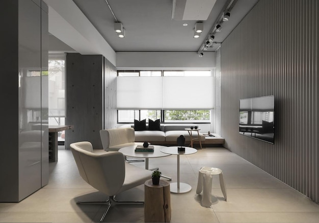 Sala de estar moderna y minimalista