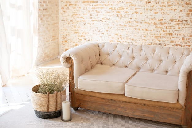 Foto sala de estar moderna con sofá