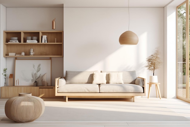 sala de estar moderna con sofá