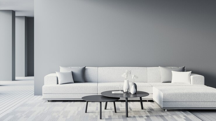Sala de estar de pared gris