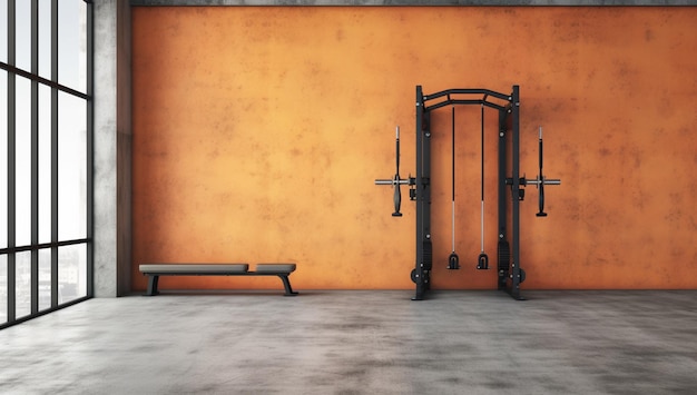 Foto sala de fitness de estilo minimalista con ia generativa
