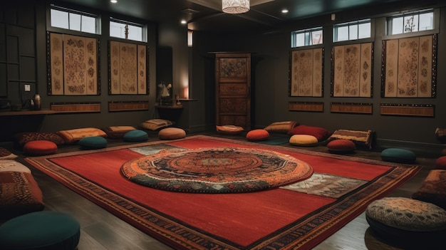 Sala de meditación generada por IA